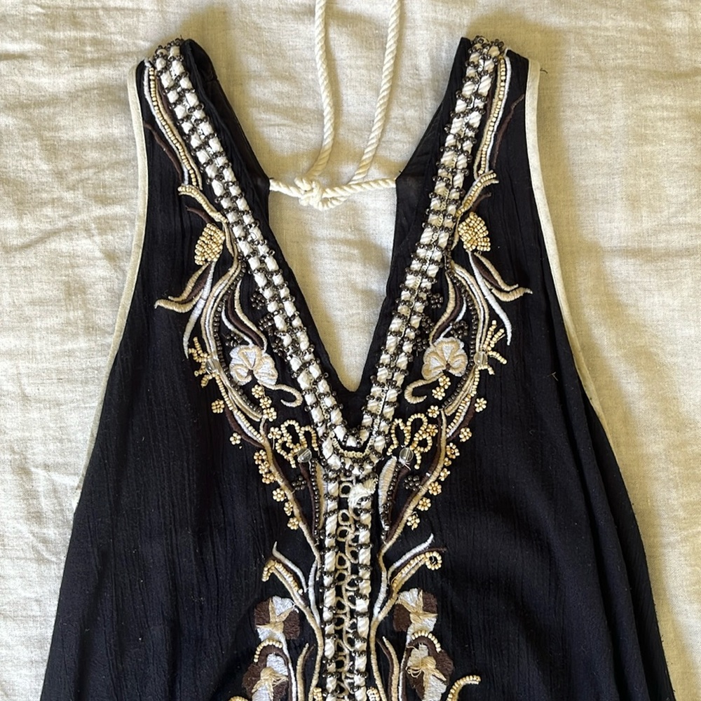 Beaded and embroidered free people dress, size s